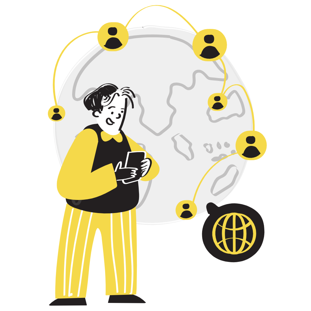 Managing a network of connected people and supporters.